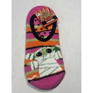 1 pair star wars mandalorian slipper socks grippers no show ankle size 4-10